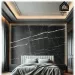 Стеновая панель Lamelidecor гибкий мрамор Черная ночь
