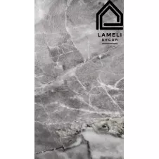 Стеновая SPC панель LameliDecor антивандальная фактурная полуматовая сине серая SPCM026